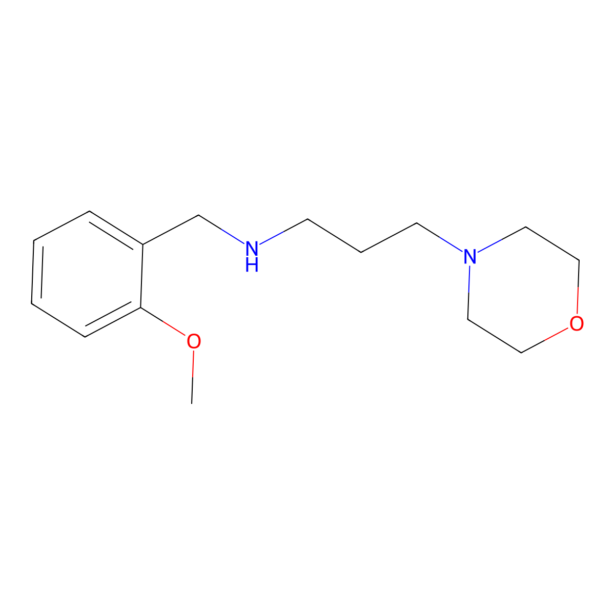 (2-Methoxy-benzyl)-(3-morpholin-4-yl-propyl)-amine molecular structure, CAS 436096-95-6