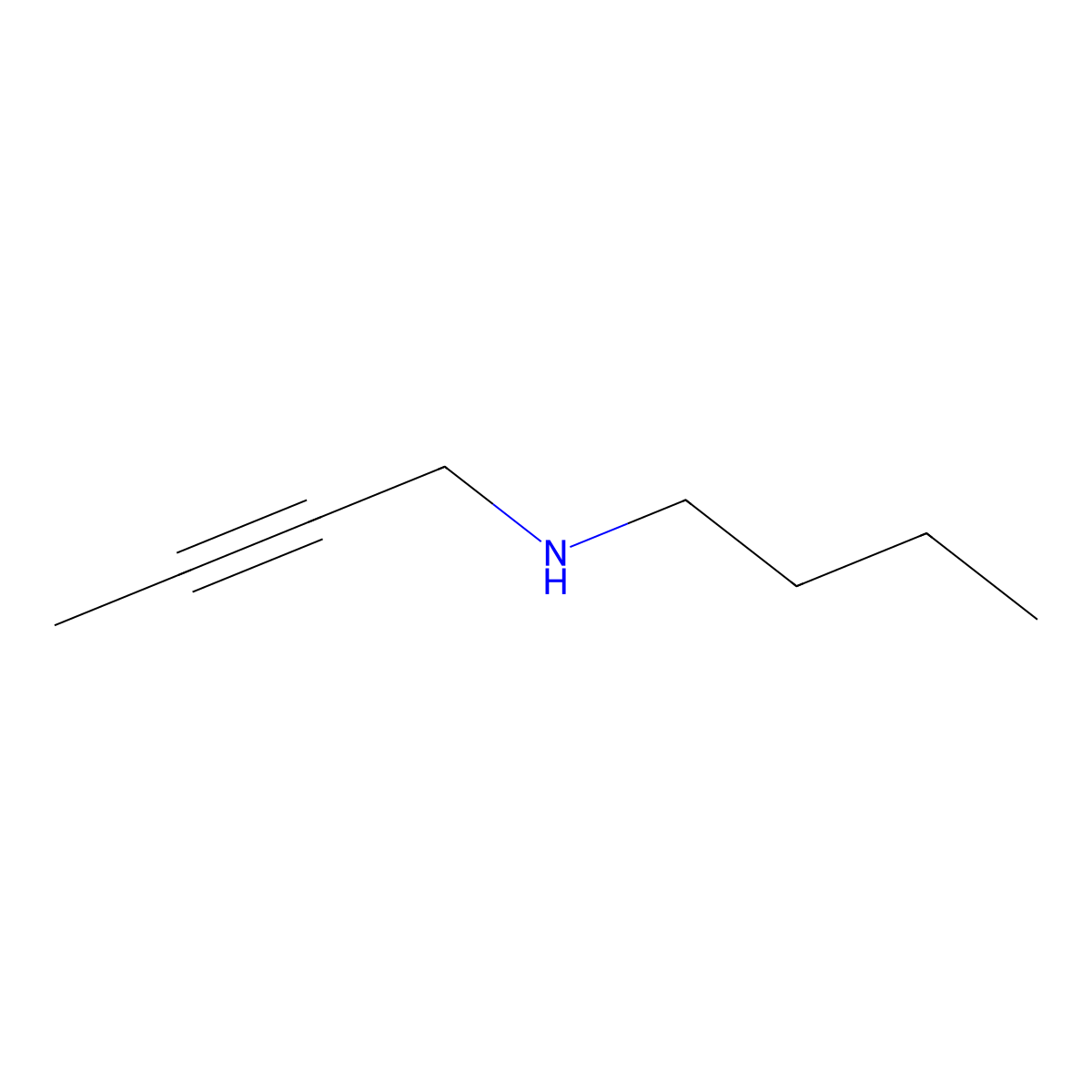 Butyl-but-2-ynyl-amine molecular structure, CAS 436099-56-8