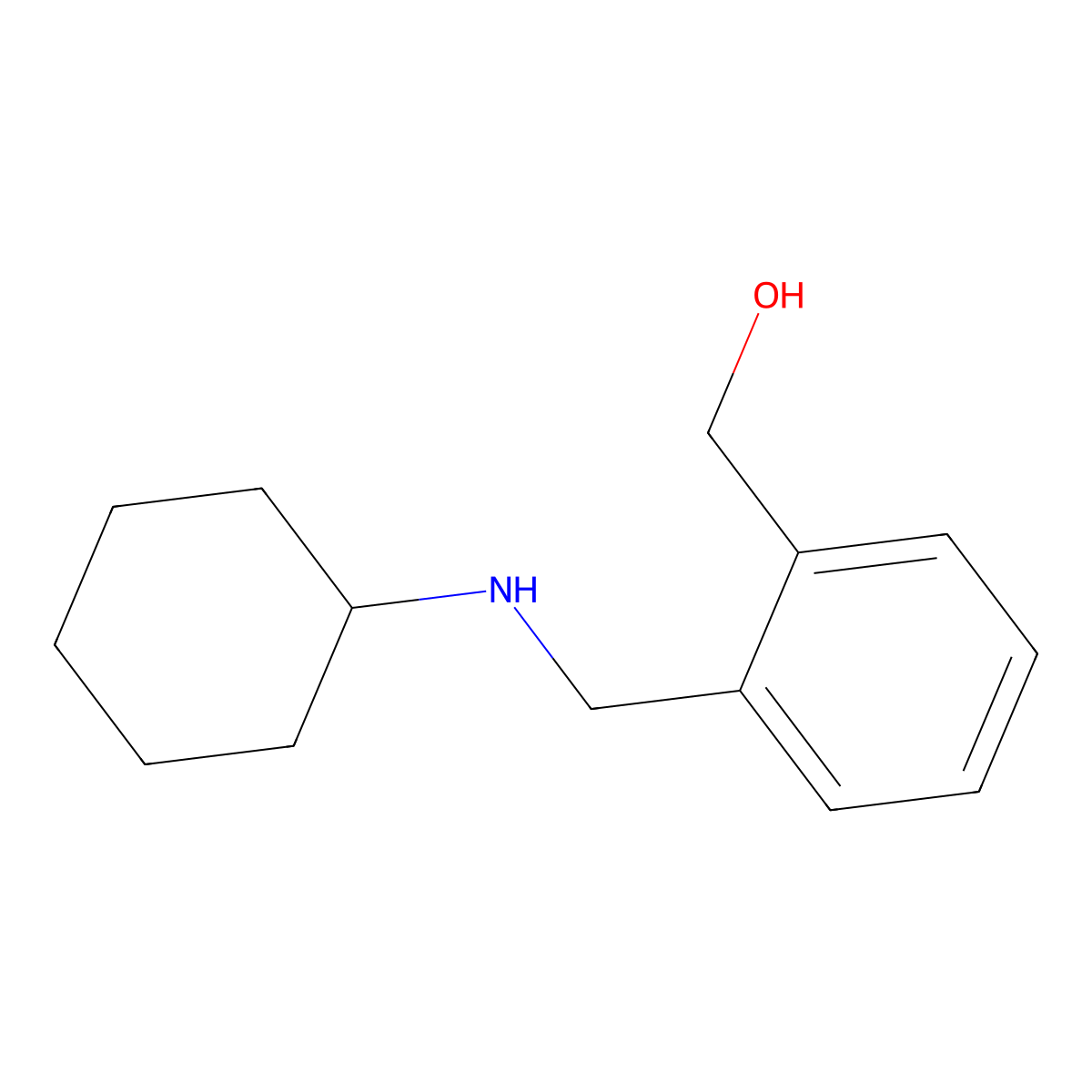 (2-Cyclohexylaminomethyl-phenyl)-methanol molecular structure, CAS 436099-68-2