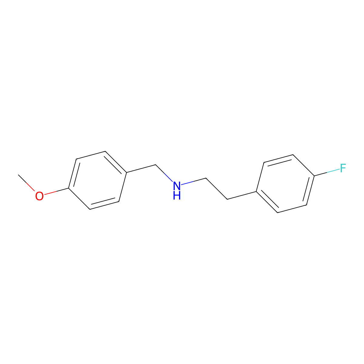 2-(4-fluorophenyl)-N-(4-methoxybenzyl)ethanamine molecular structure, CAS 436099-73-9