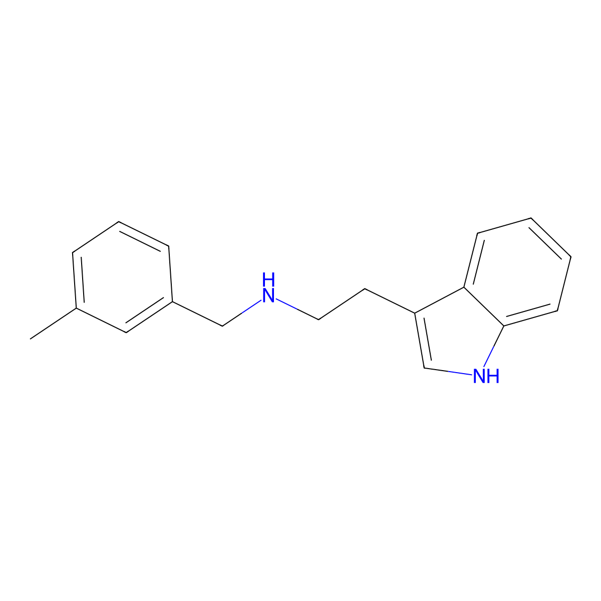 2-(1H-indol-3-yl)-N-(3-methylbenzyl)ethanamine molecular structure, CAS 436099-76-2