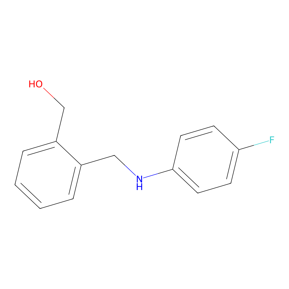 [2-[(4-Fluoroanilino)methyl]phenyl]methanol molecular structure, CAS 436099-77-3