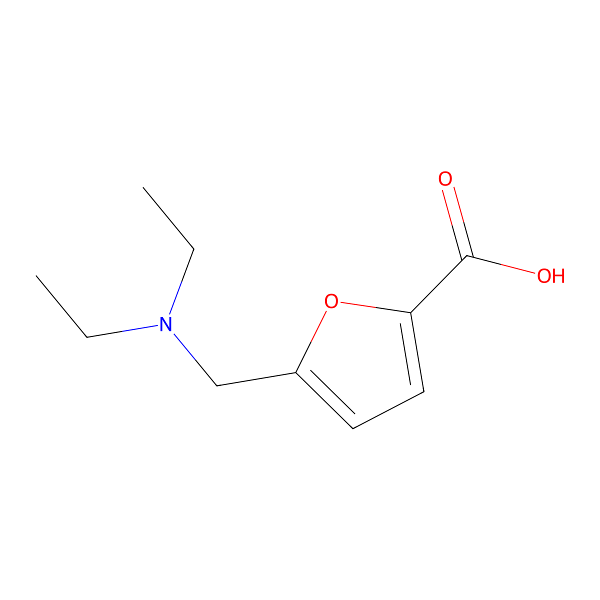 5-[(Diethylamino)methyl]-2-furoic acid molecular structure, CAS 436099-79-5