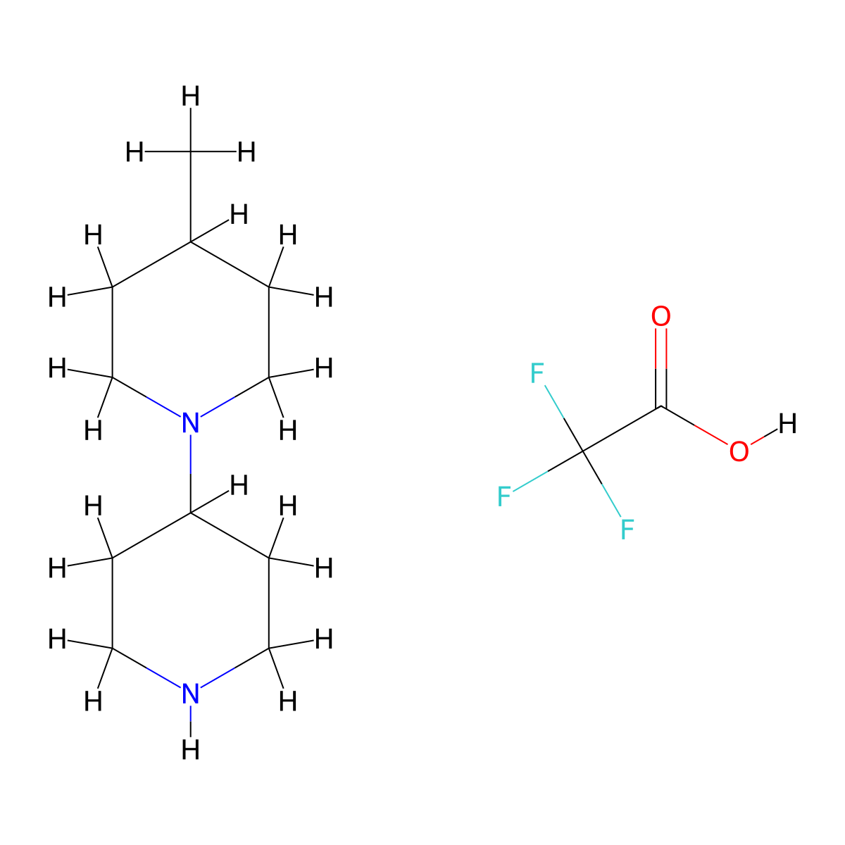 4-Methyl-[1,4']bipiperidinyltrifluoroacetate molecular structure, CAS 436099-88-6