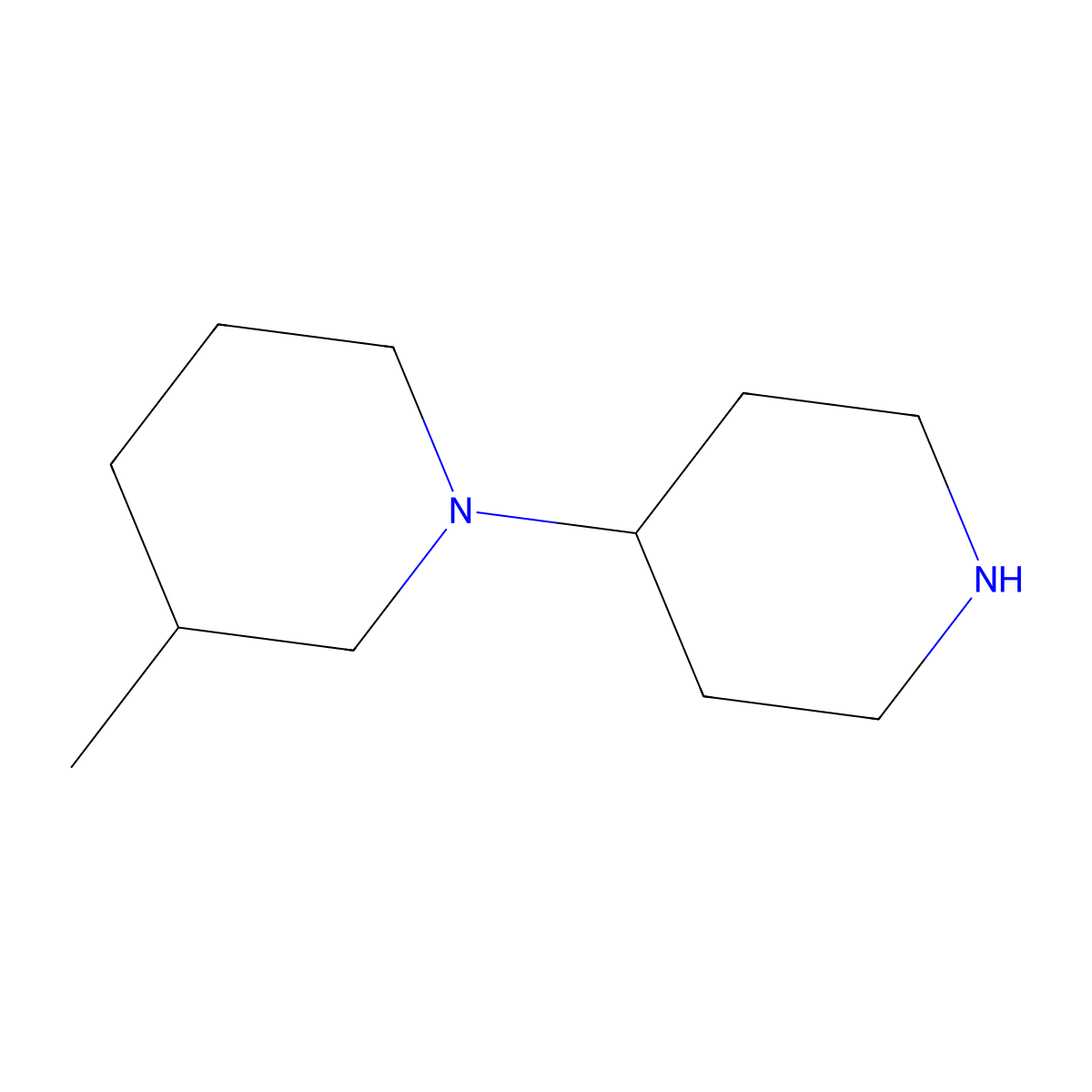 3-Methyl-1,4'-bipiperidine molecular structure, CAS 436099-89-7