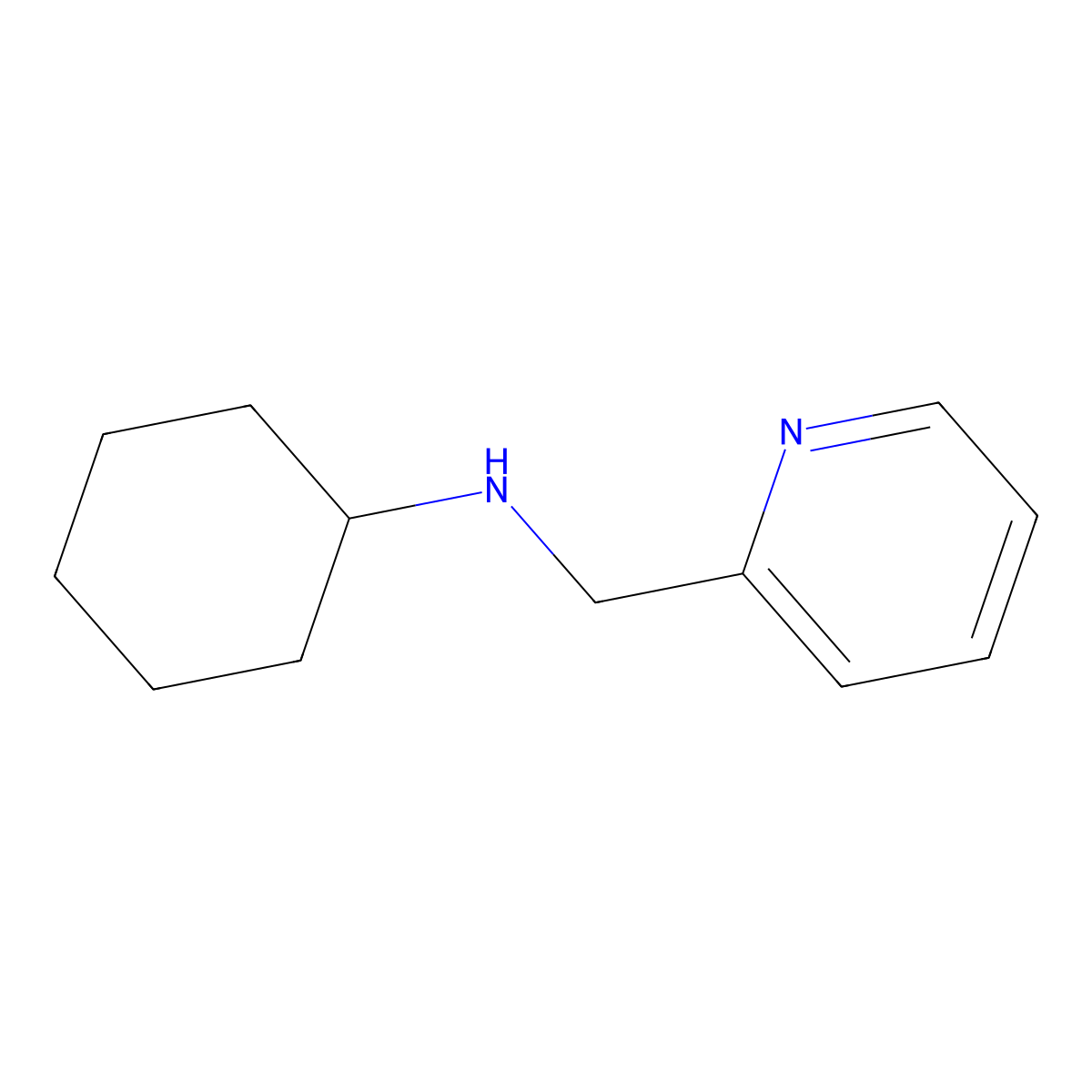 2-(Cyclohexylaminomethyl)pyridine molecular structure, CAS 436099-92-2