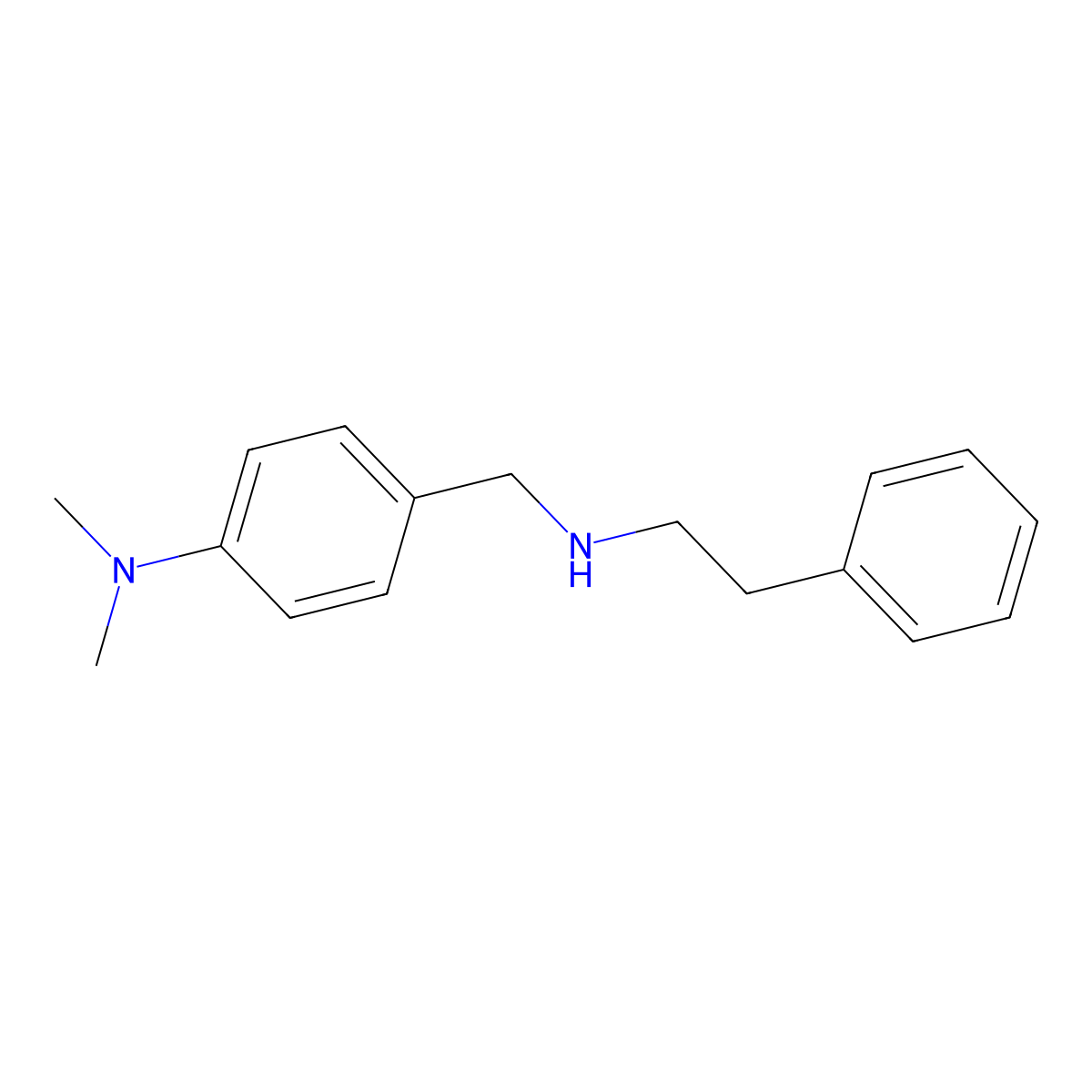 Dimethyl-[4-(phenethylamino-methyl)-phenyl]-amine molecular structure, CAS 436099-99-9