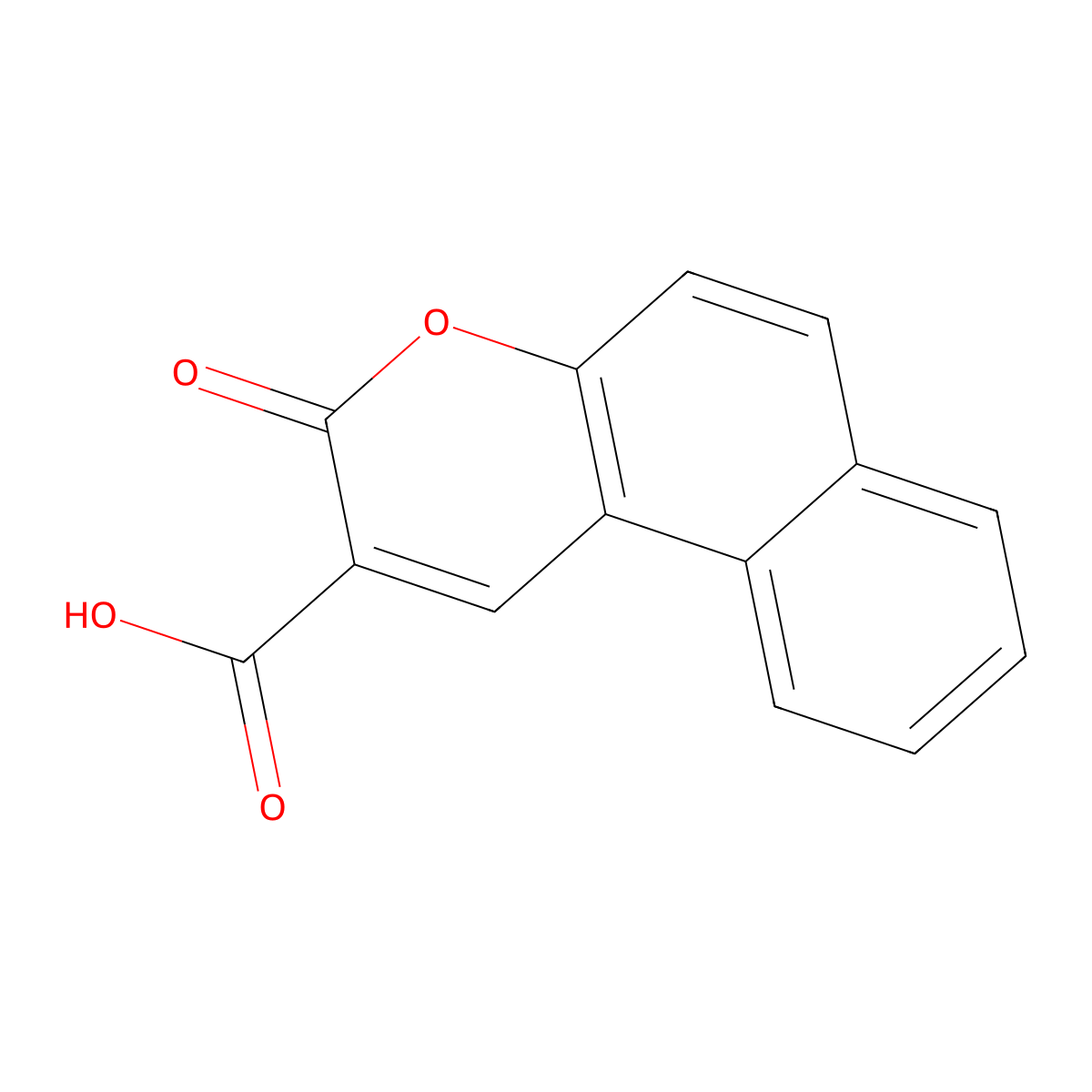 3-Oxo-3H-naphtho[2,1-b]pyran-2-carboxylic acid molecular structure, CAS 4361-00-6