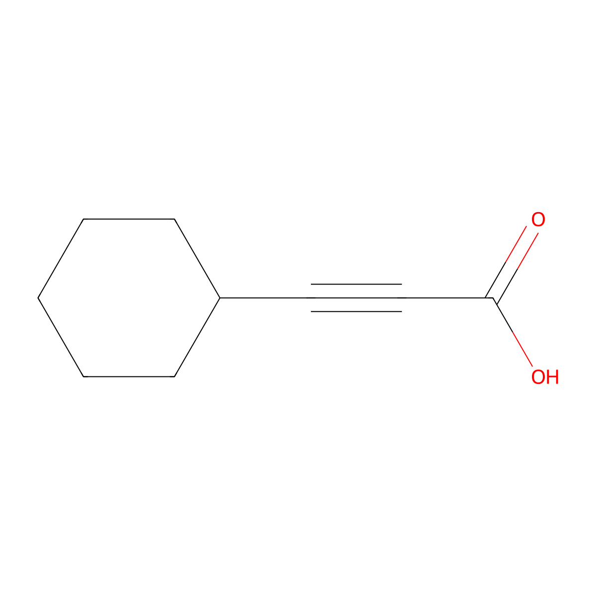 3-Cyclohexylpropiolic acid molecular structure, CAS 4361-27-7
