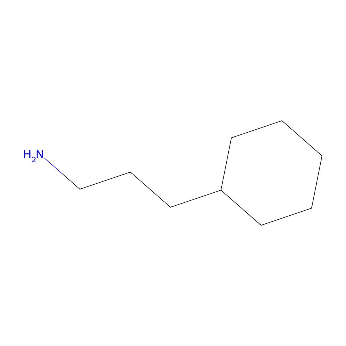3-Cyclohexylpropylamine molecular structure, CAS 4361-44-8