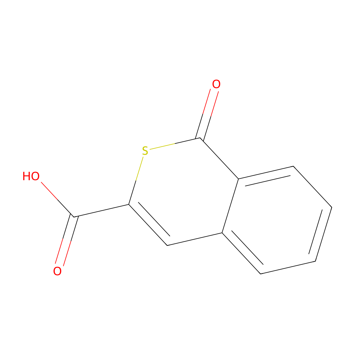 1-Oxo-1H-isothiochromene-3-carboxylic acid molecular structure, CAS 4361-85-7