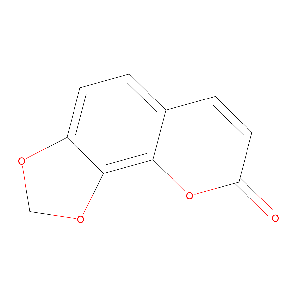 8H-1,3-Dioxolo(4,5-h)(1)benzopyran-8-one molecular structure, CAS 4361-93-7