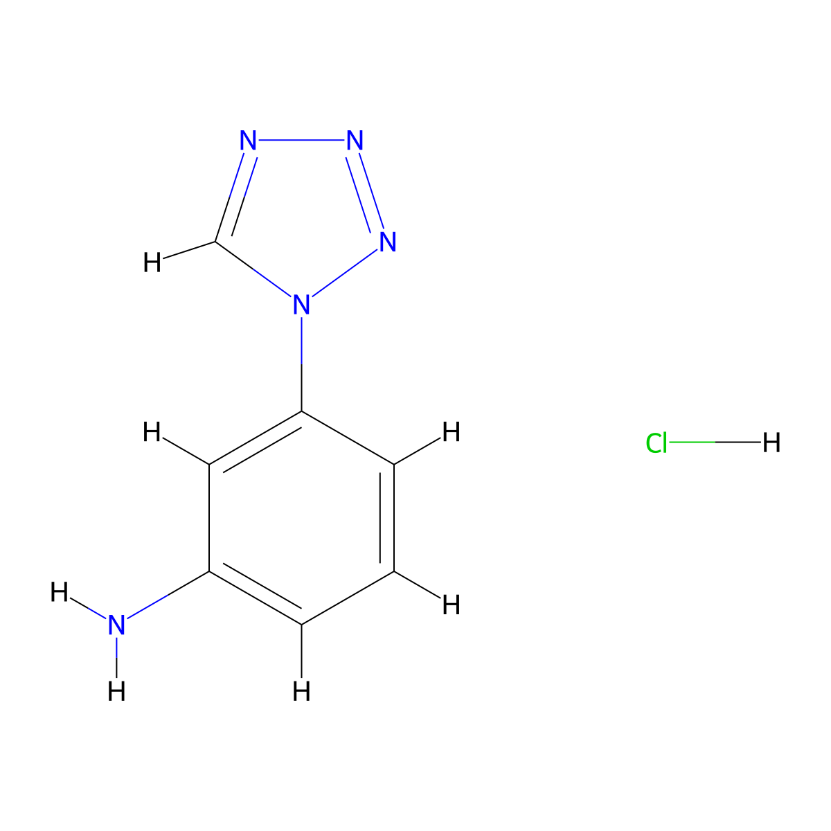 [3-(1H-Tetrazol-1-yl)phenyl]amine hydrochloride molecular structure, CAS 436100-10-6