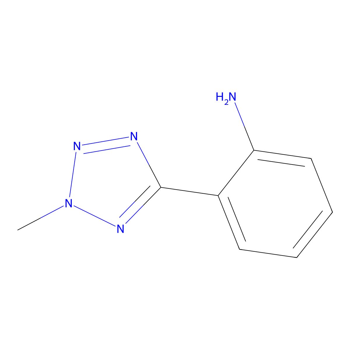 2-(2-methyl-2H-tetrazol-5-yl)aniline molecular structure, CAS 436100-13-9