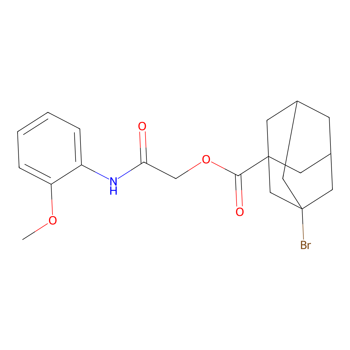 [2-(2-Methoxyanilino)-2-oxoethyl] 3-bromoadamantane-1-carboxylate molecular structure, CAS 436114-76-0