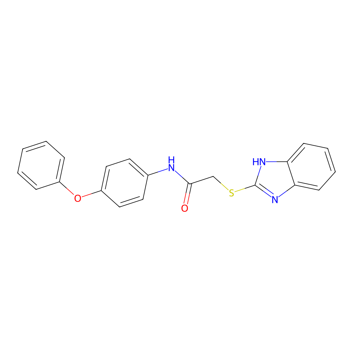 2-(1H-benzimidazol-2-ylsulfanyl)-N-(4-phenoxyphenyl)acetamide molecular structure, CAS 436115-02-5