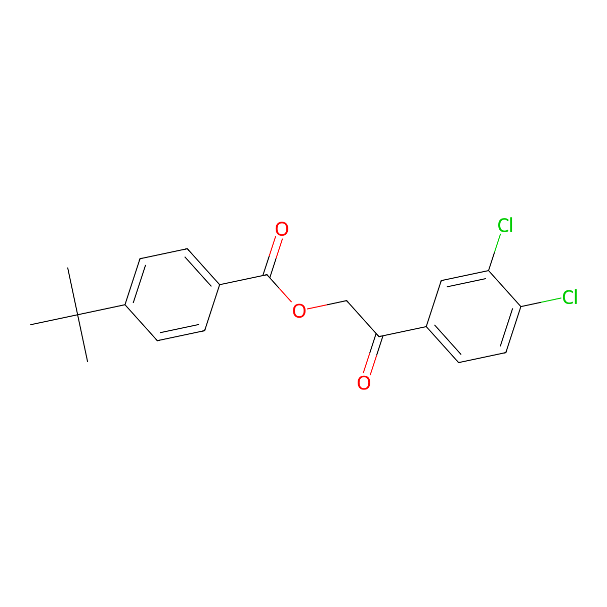 2-(3,4-Dichlorophenyl)-2-oxoethyl 4-tert-butylbenzoate molecular structure, CAS 436122-69-9