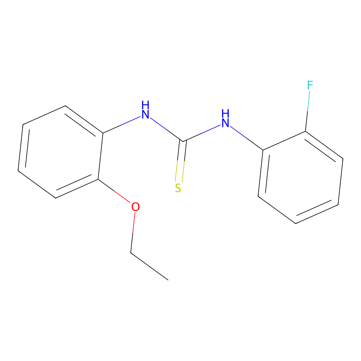 1-(2-Ethoxyphenyl)-3-(2-fluorophenyl)thiourea molecular structure, CAS 436127-03-6