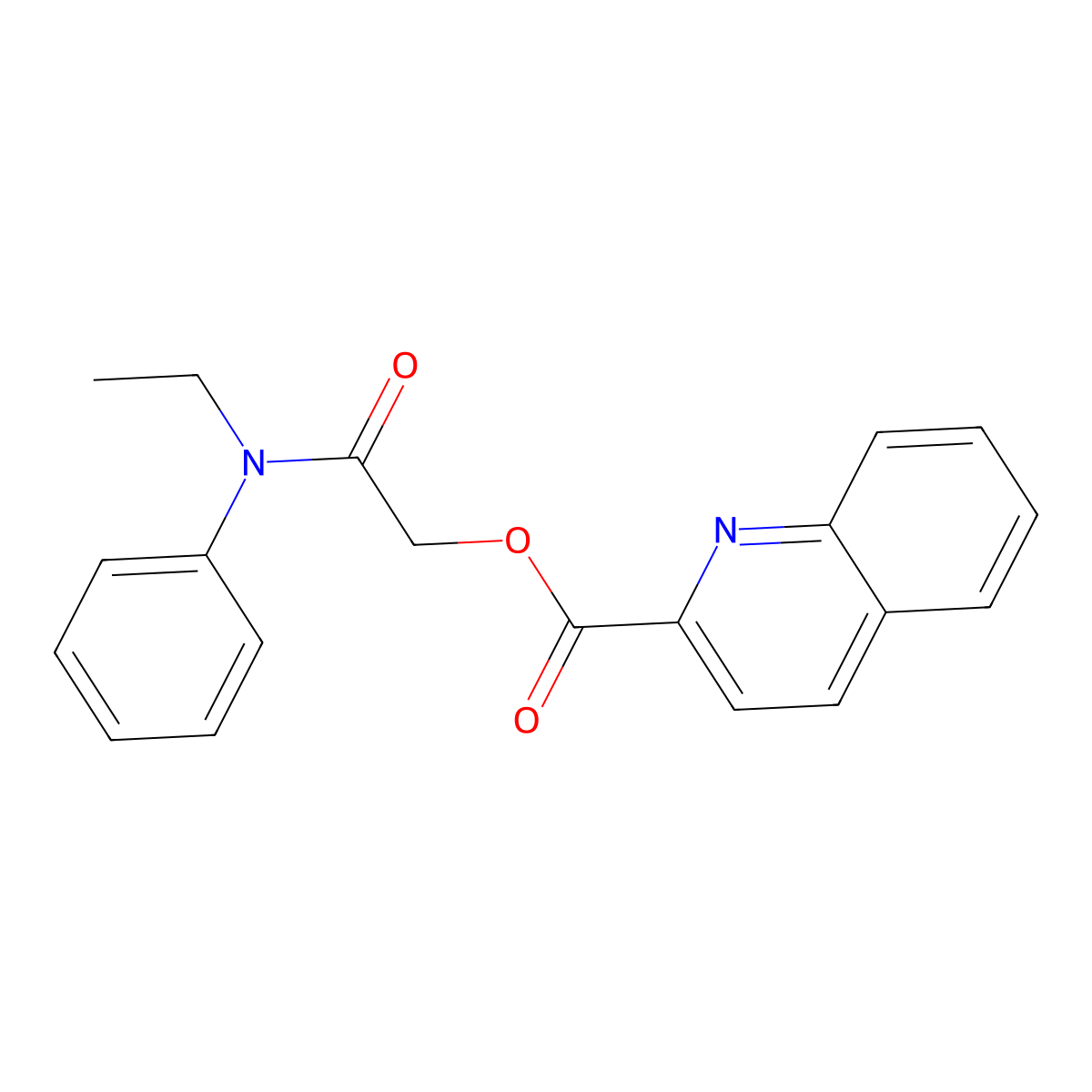 2-[Ethyl(phenyl)amino]-2-oxoethyl quinoline-2-carboxylate molecular structure, CAS 436129-97-4