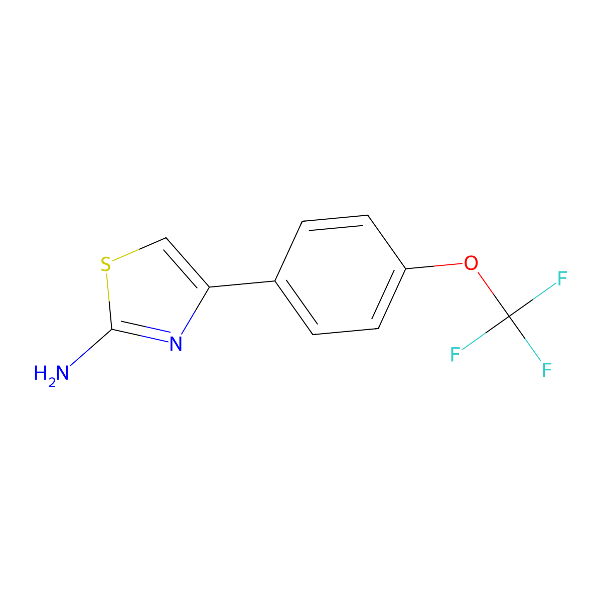 4-(4-Trifluoromethoxyphenyl)thiazol-2-ylamine molecular structure, CAS 436151-95-0