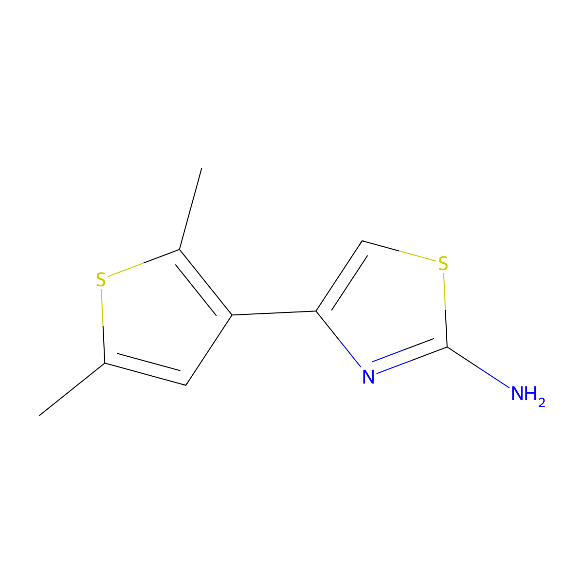4-(2,5-Dimethylthien-3-yl)-1,3-thiazol-2-amine molecular structure, CAS 436152-83-9
