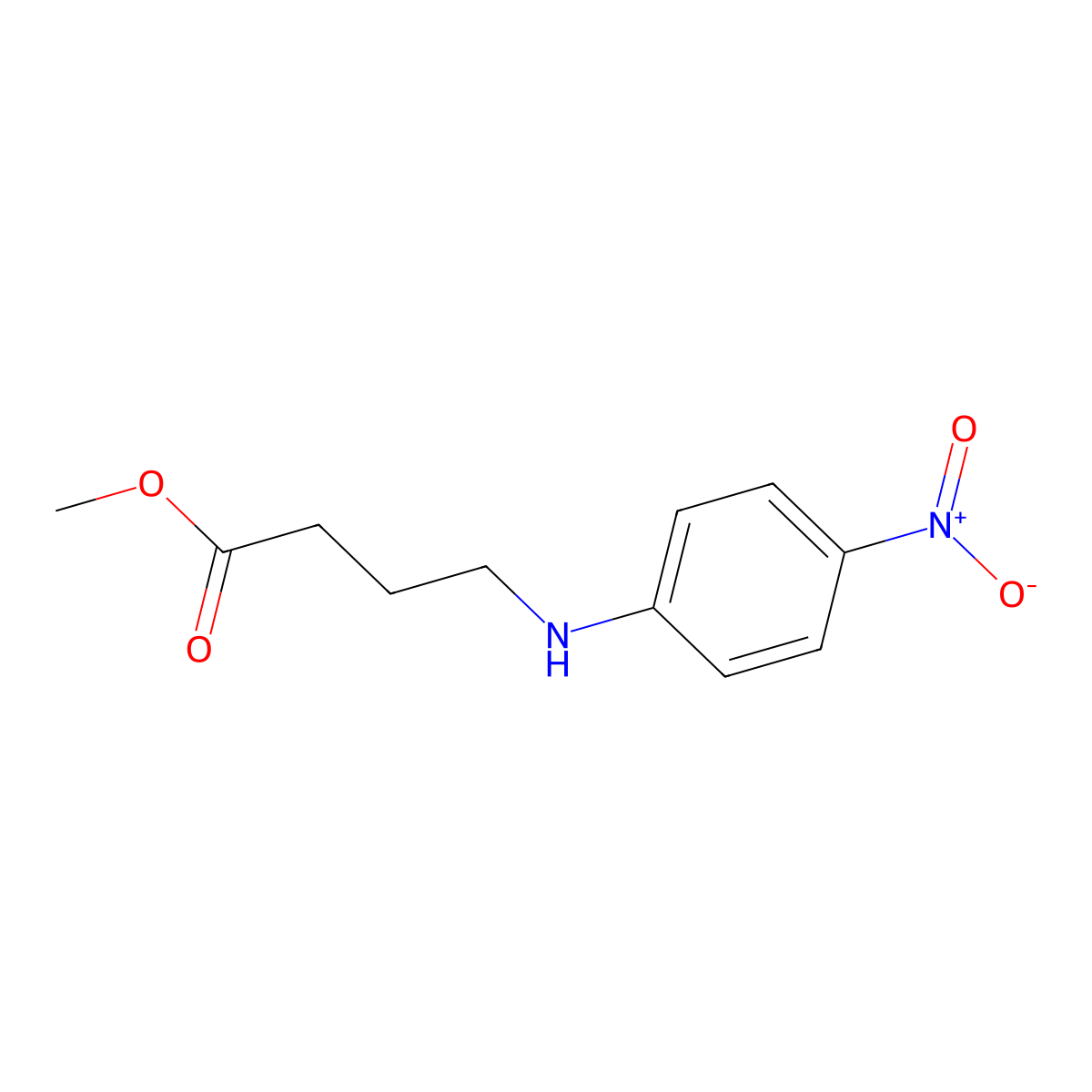 Methyl 4-[(4-nitrophenyl)amino]butanoate molecular structure, CAS 436153-05-8