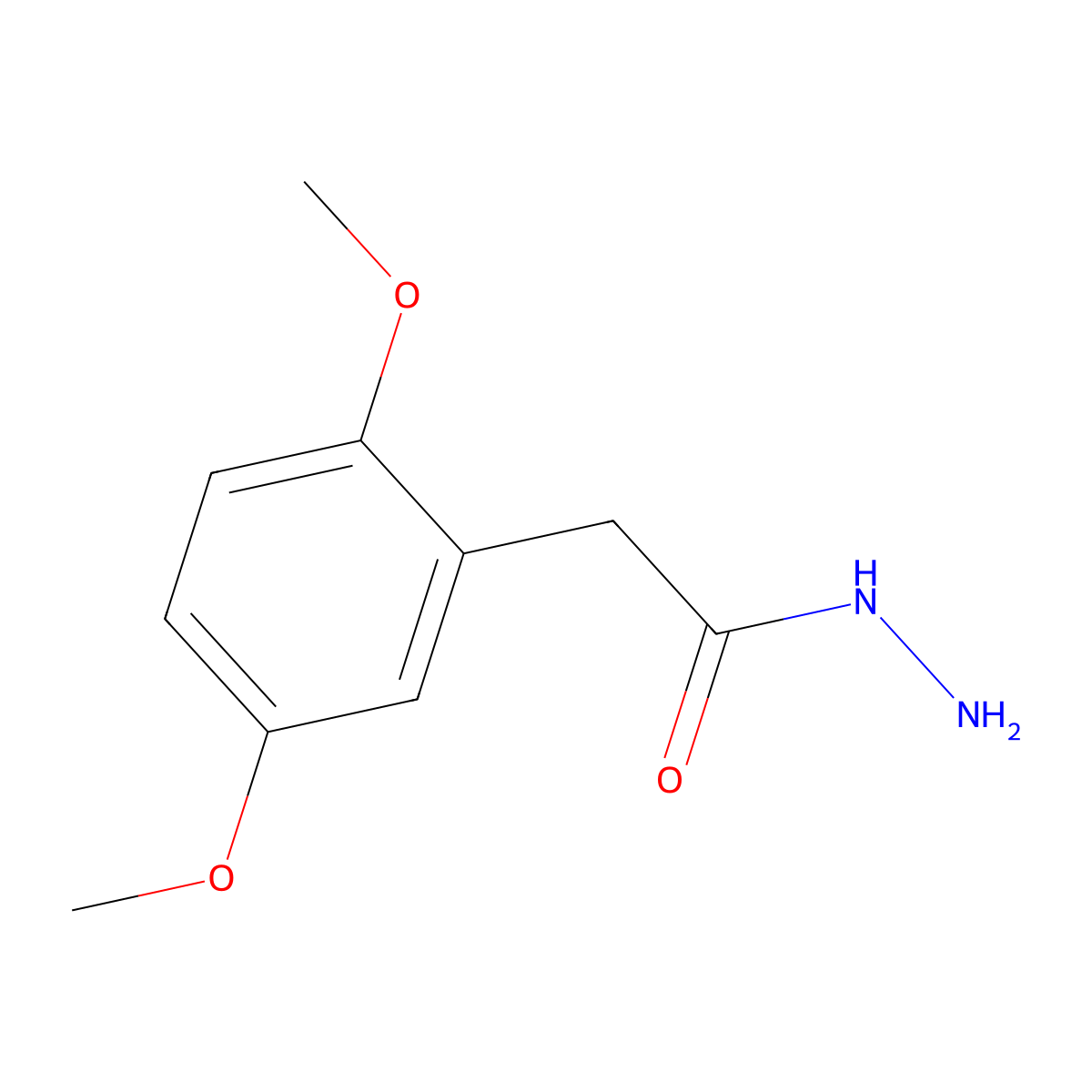 2-(2,5-Dimethoxyphenyl)acetohydrazide molecular structure, CAS 436155-31-6