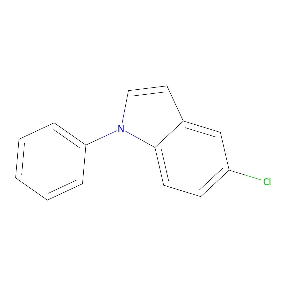 5-Chloro-1-phenyl-1H-indole molecular structure, CAS 436160-58-6
