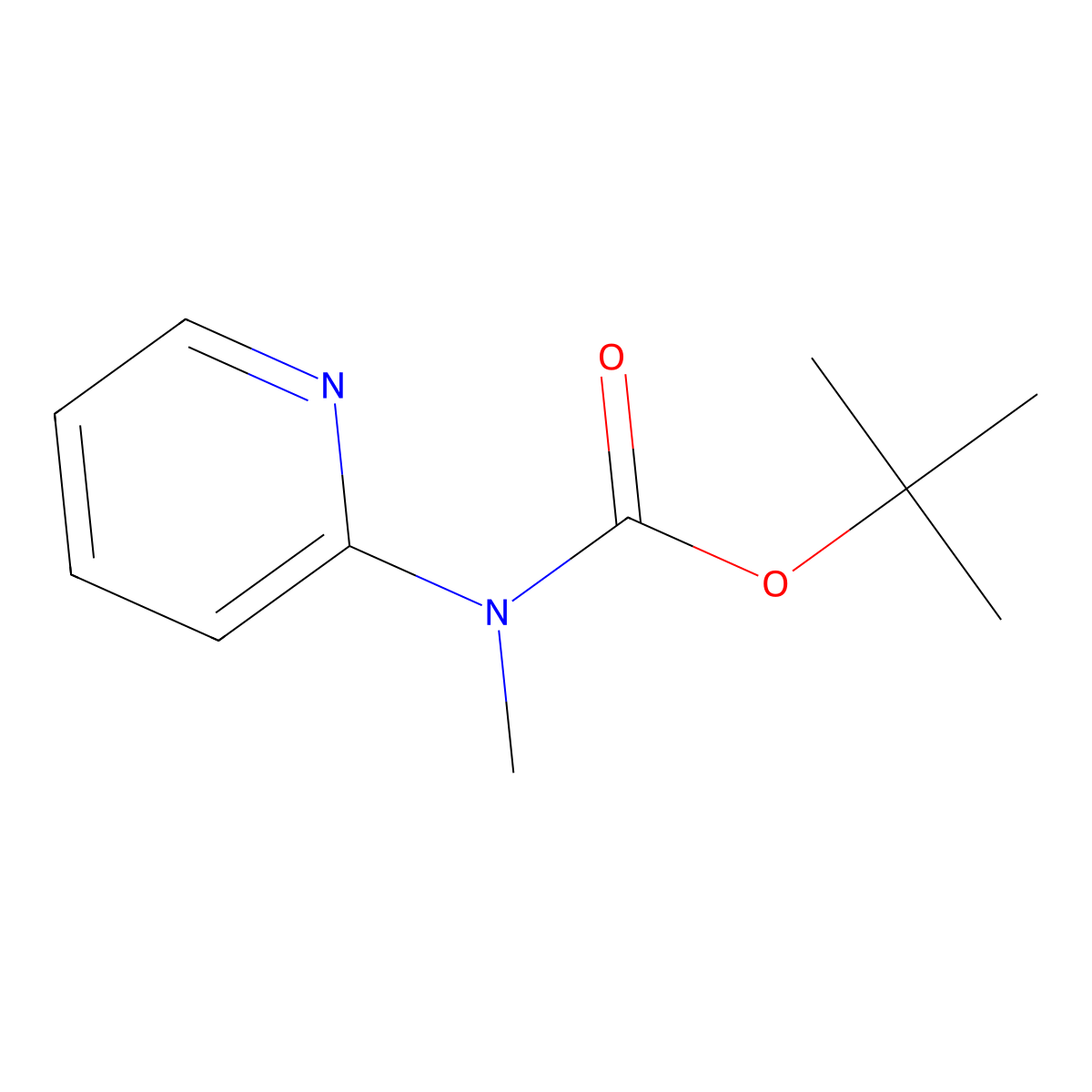 Tert-butyl methyl(pyridin-2-YL)carbamate molecular structure, CAS 436161-79-4