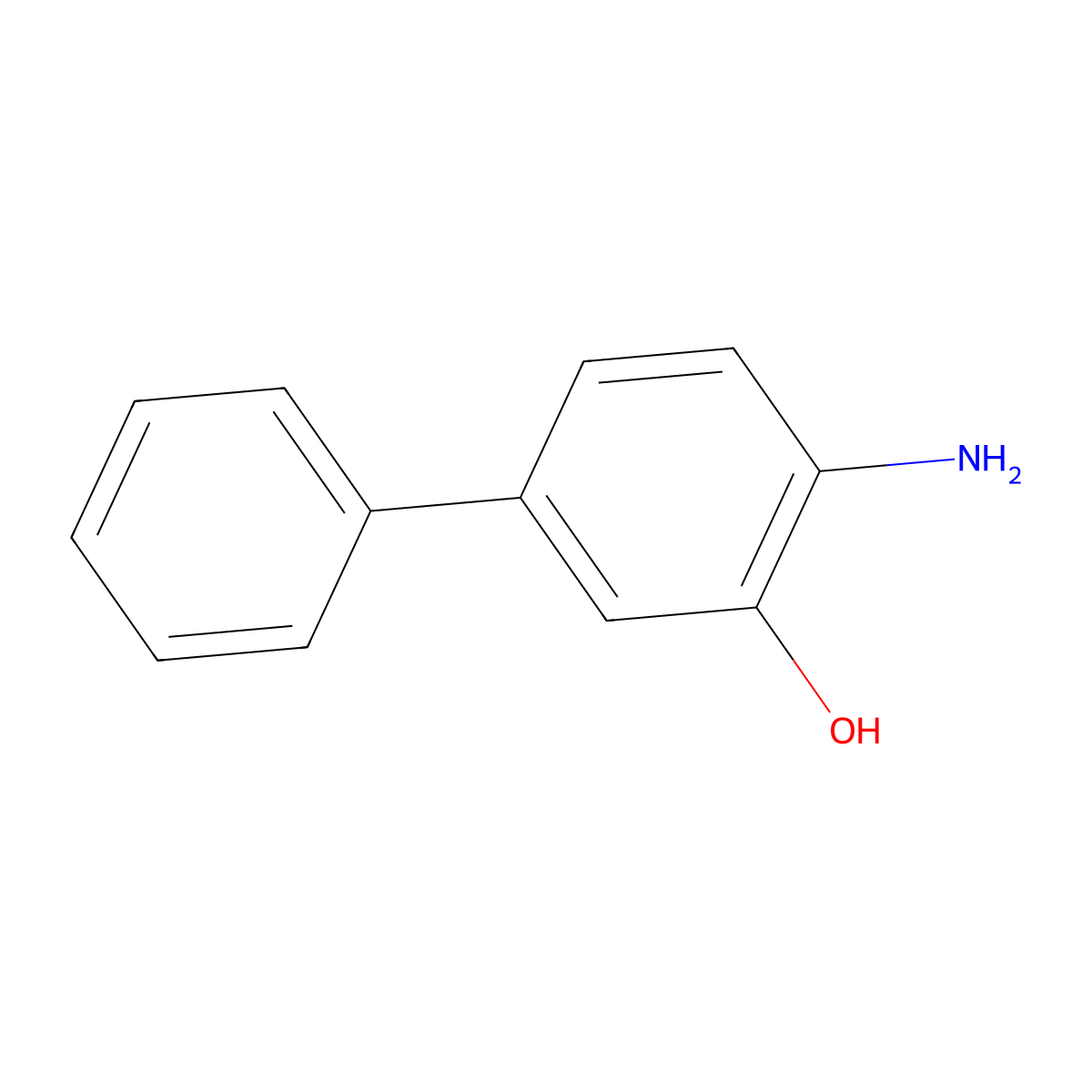 2-Amino-5-phenylphenol molecular structure, CAS 4363-03-5