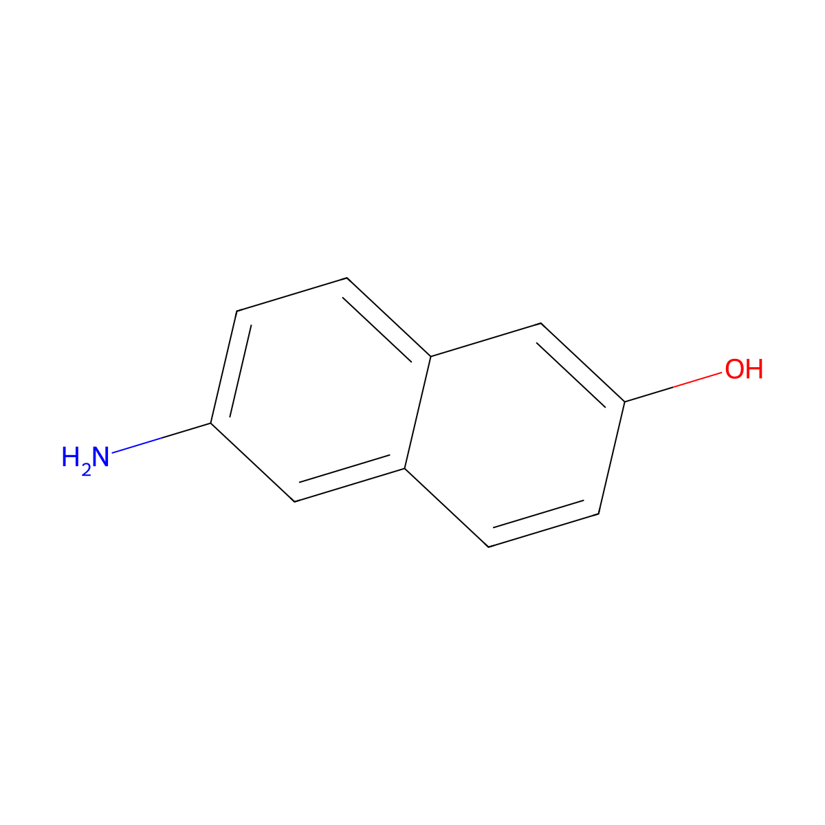6-Amino-2-naphthalenol molecular structure, CAS 4363-04-6