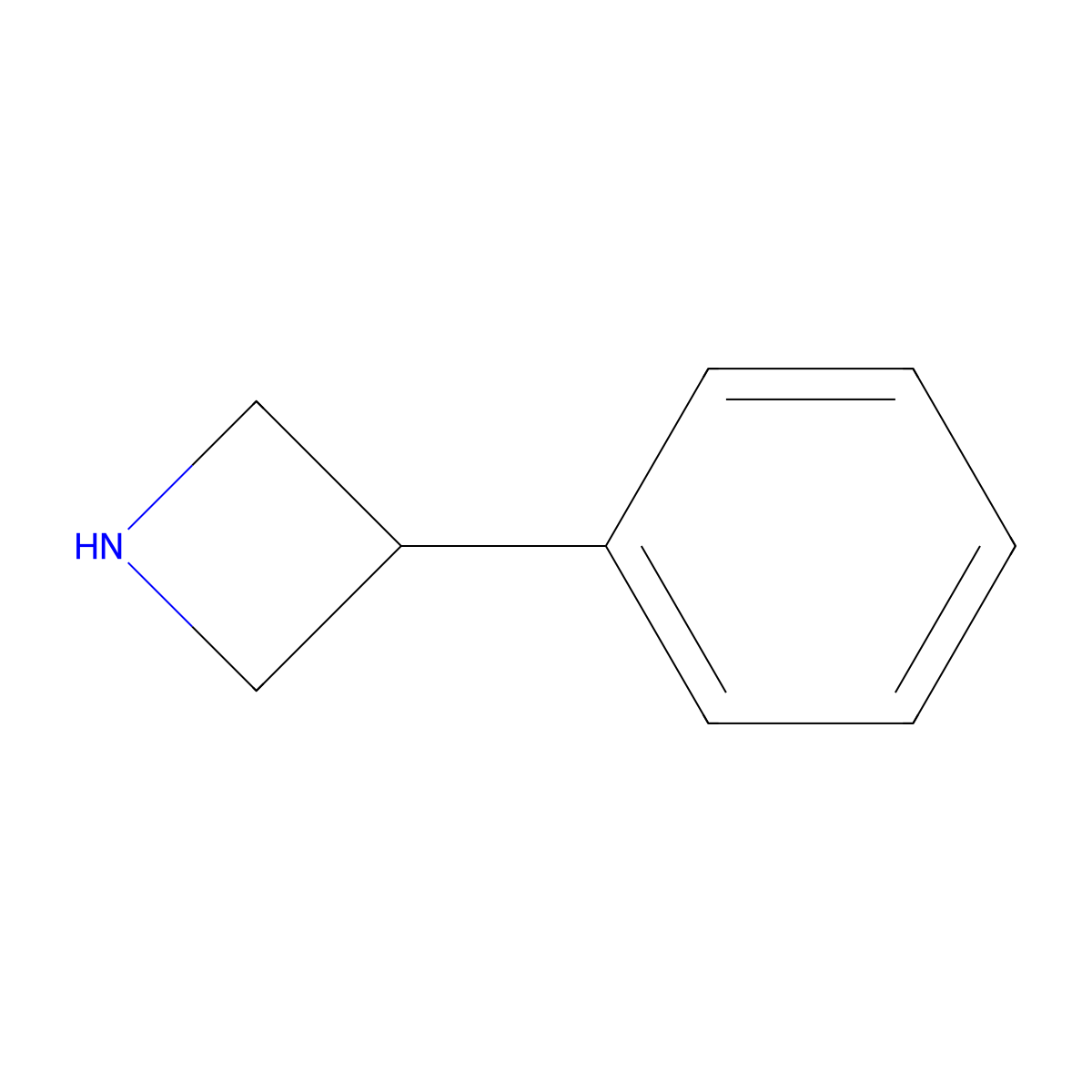 3-Phenylazetidine molecular structure, CAS 4363-13-7