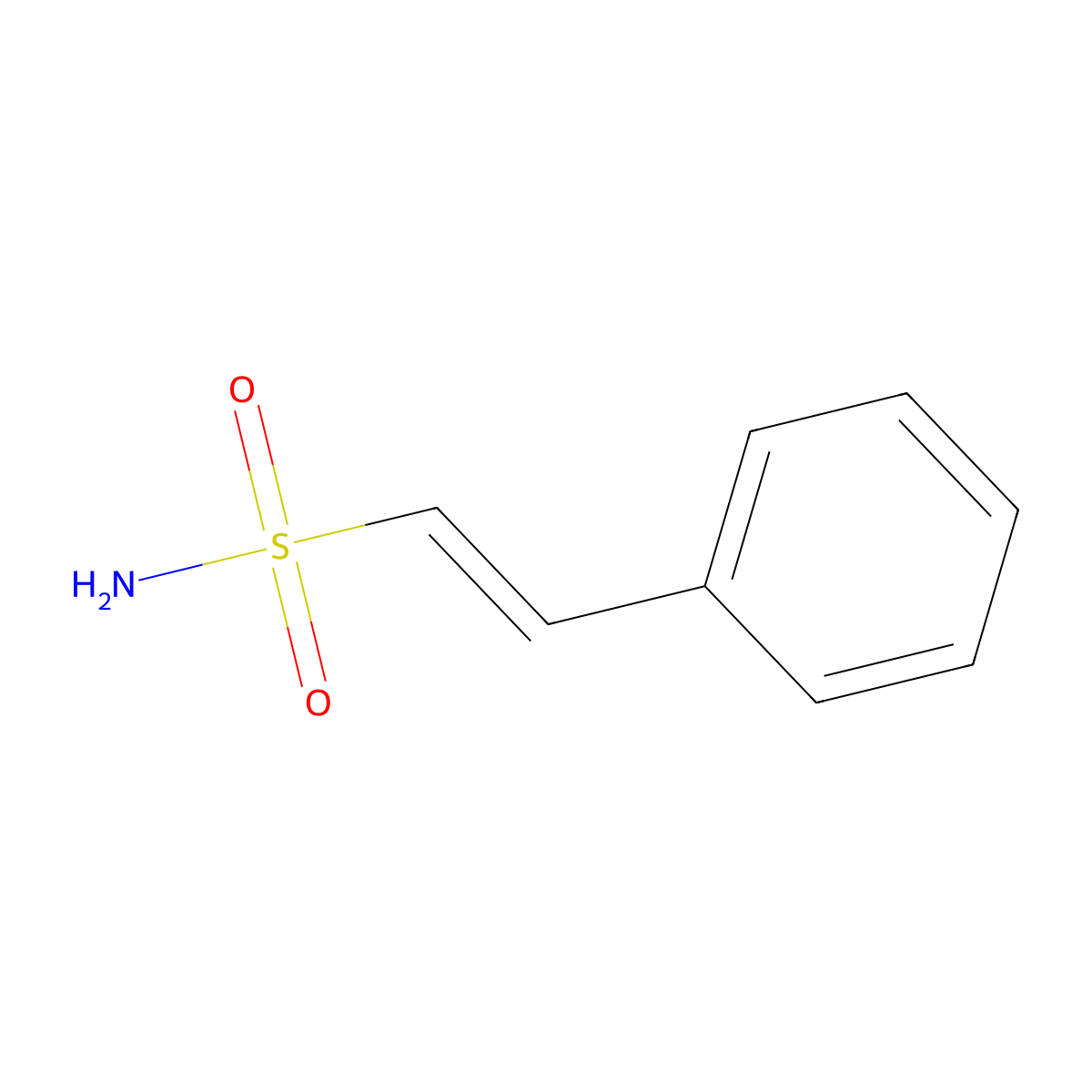 (1E)-2-Phenylethenesulfonamide molecular structure, CAS 4363-41-1