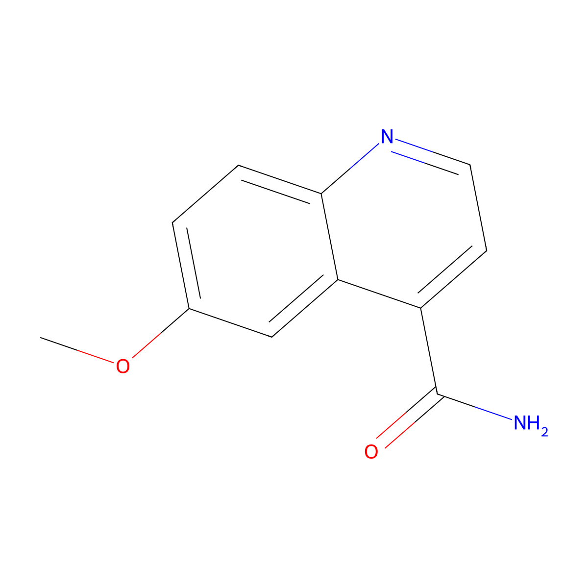 6-Methoxyquinoline-4-carboxamide molecular structure, CAS 4363-96-6