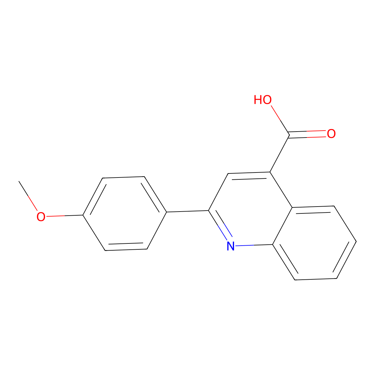 2-(4-Methoxyphenyl)quinoline-4-carboxylic acid molecular structure, CAS 4364-02-7