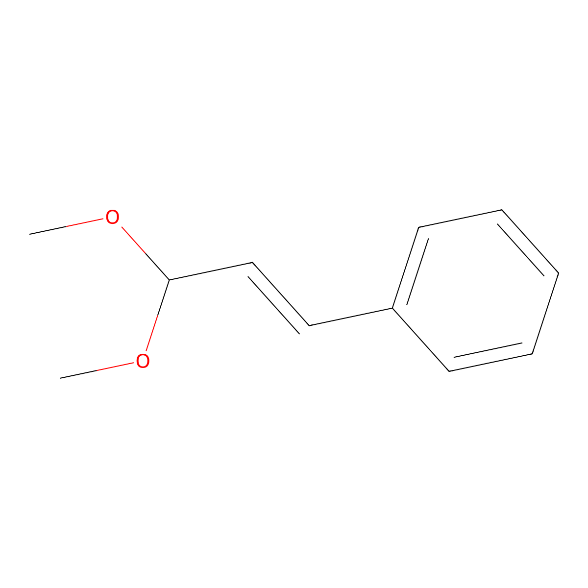 Cinnamaldehyde dimethyl acetal molecular structure, CAS 4364-06-1