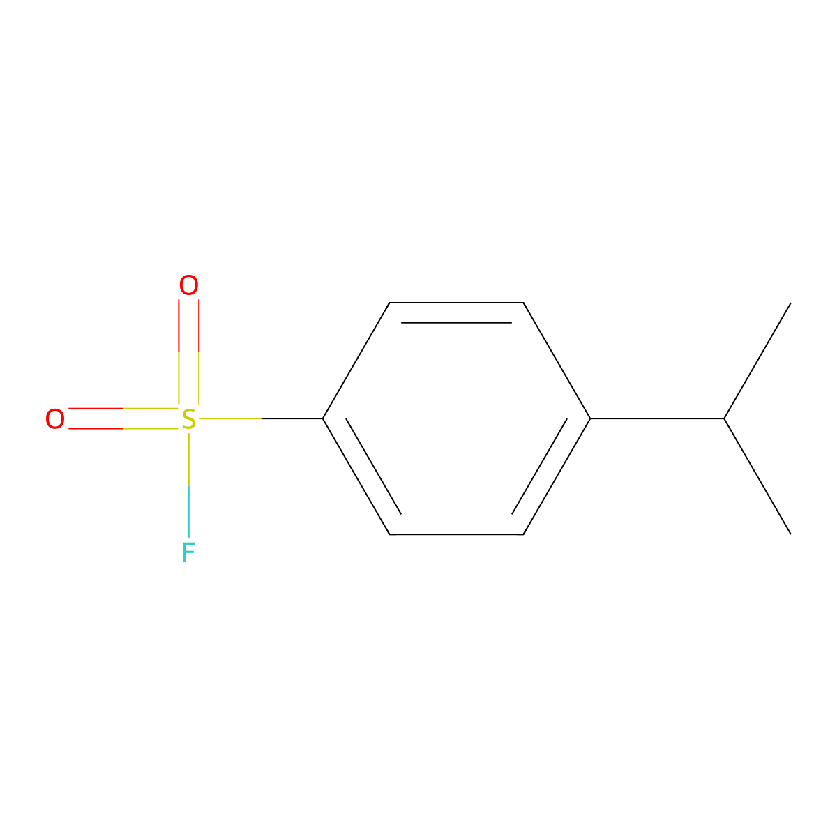 4-(Propan-2-yl)benzene-1-sulfonyl fluoride molecular structure, CAS 4365-11-1