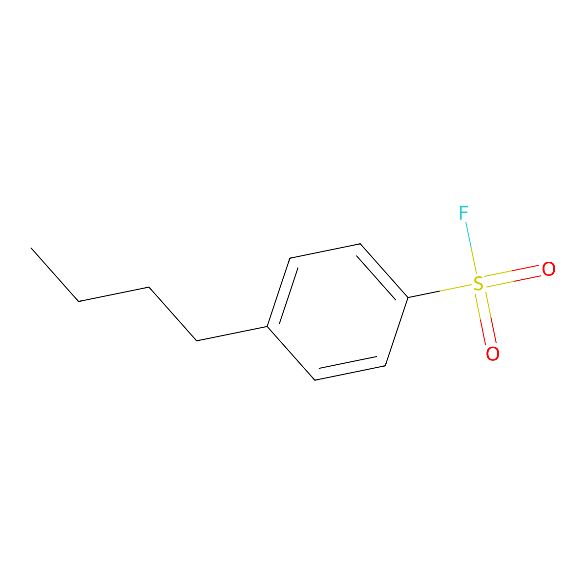 4-Butylbenzene-1-sulfonyl fluoride molecular structure, CAS 4365-37-1