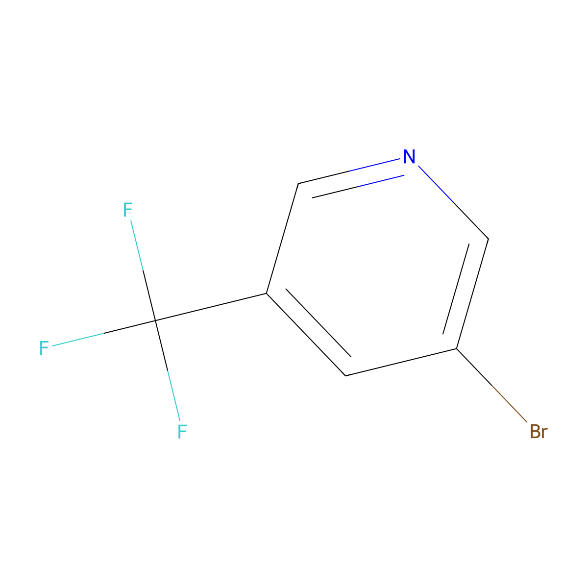 3-Bromo-5-(trifluoromethyl)pyridine molecular structure, CAS 436799-33-6