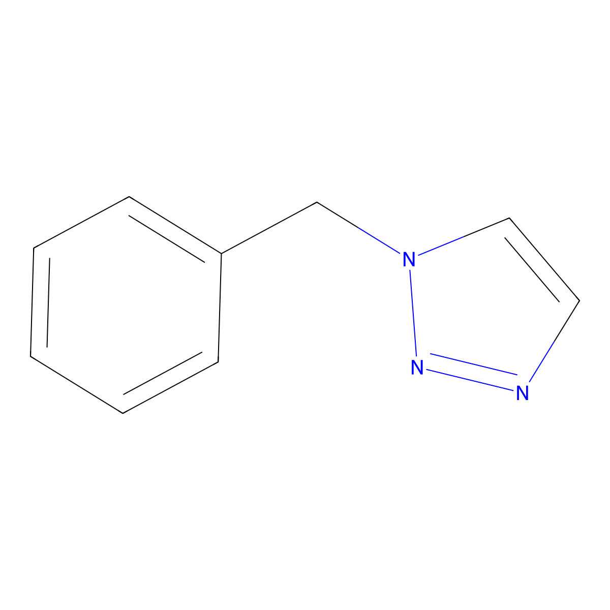 1-Benzyl-1,2,3-triazole molecular structure, CAS 4368-68-7
