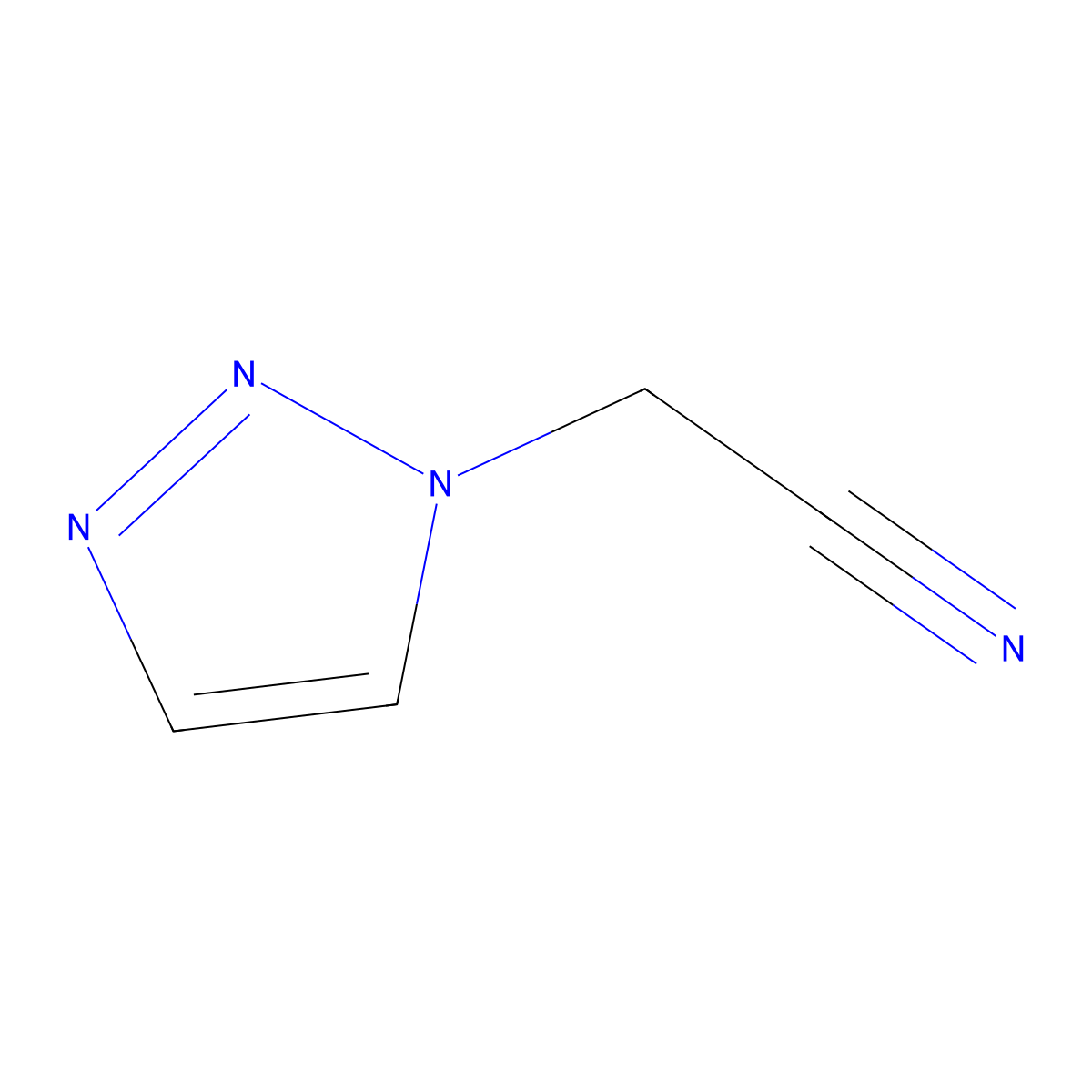 1H-1,2,3-Triazole-1-acetonitrile molecular structure, CAS 4368-69-8