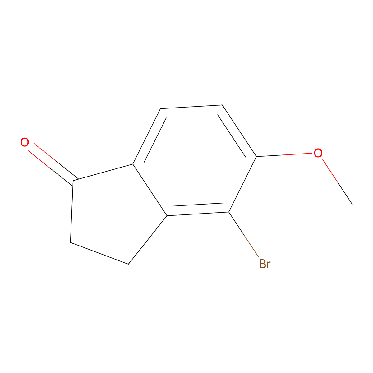 4-bromo-5-methoxy-2,3-dihydro-1H-inden-1-one molecular structure, CAS 436803-36-0
