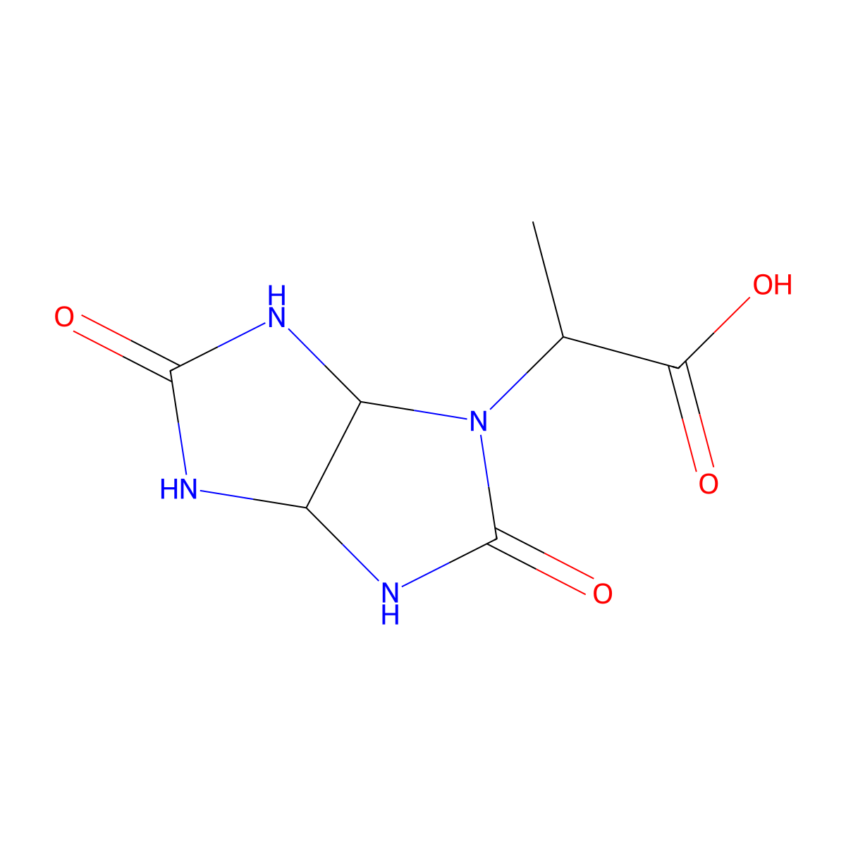 2-(2,5-Dioxo-hexahydro-imidazo[4,5-d]imidazol-1-yl)-propionic acid molecular structure, CAS 436811-13-1