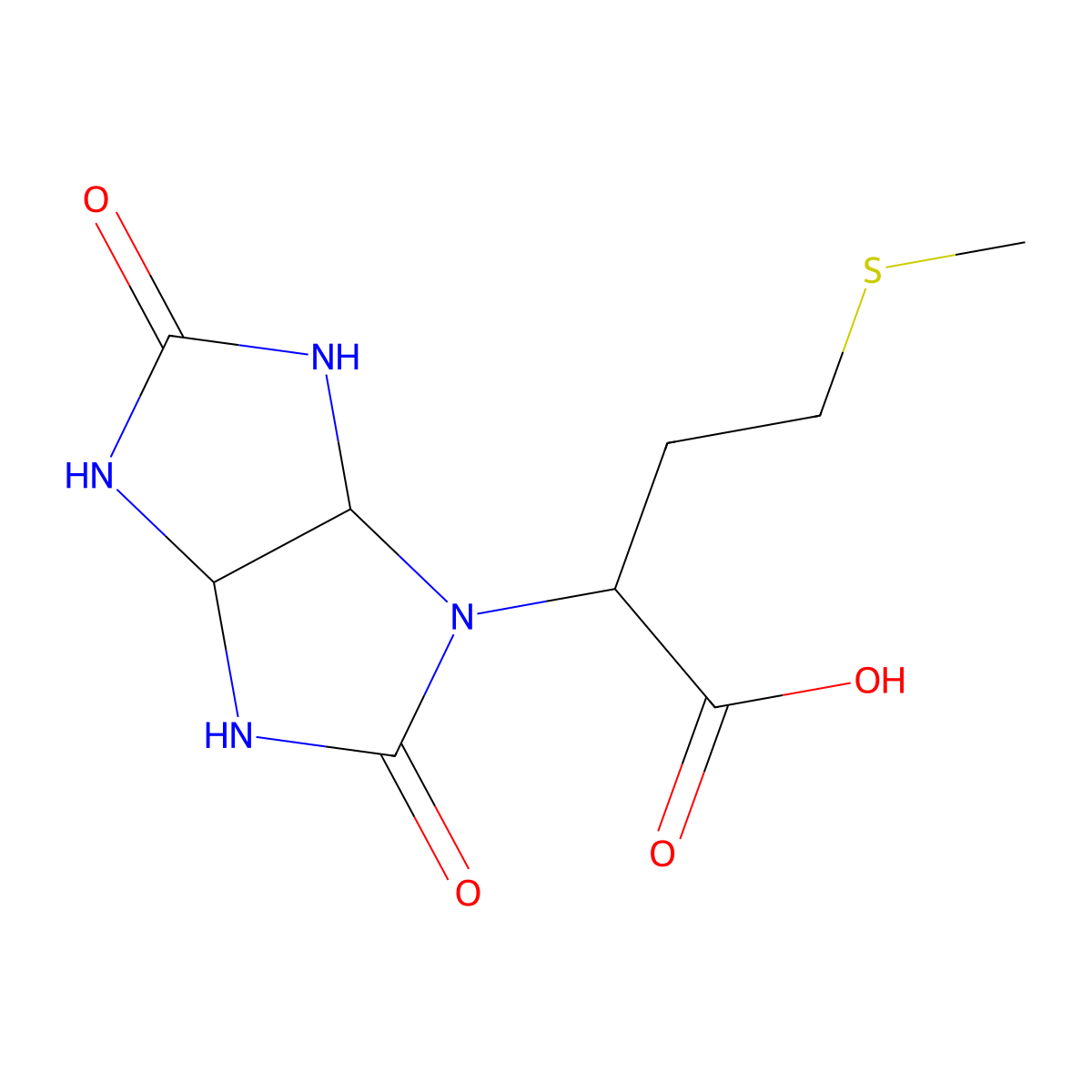 2-(2,5-Dioxo-hexahydro-imidazo[4,5-d]imidazol-1-yl)-4-methylsulfanyl-butyric acid molecular structure, CAS 436811-14-2