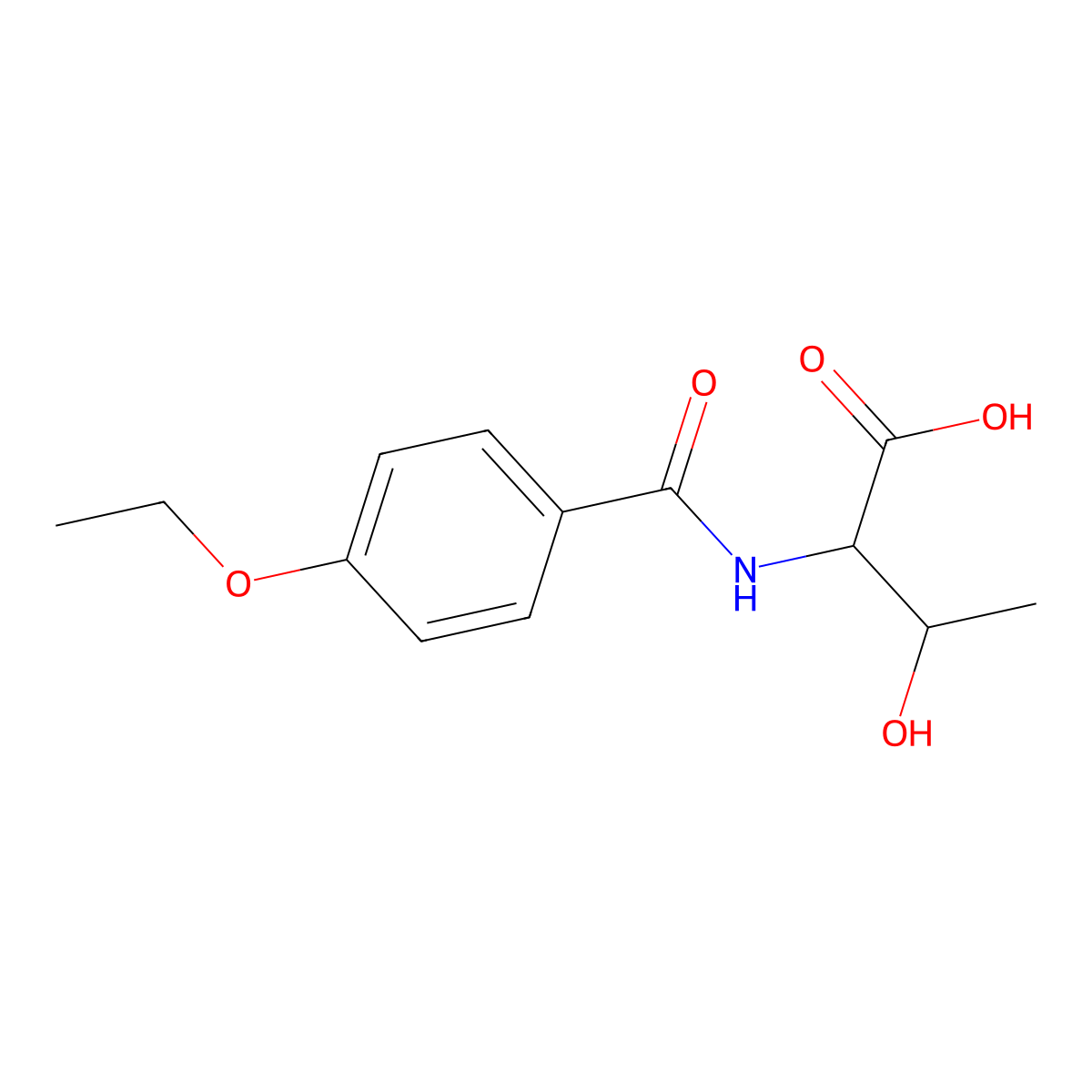 2-(4-Ethoxy-benzoylamino)-3-hydroxy-butyric acid molecular structure, CAS 436811-17-5