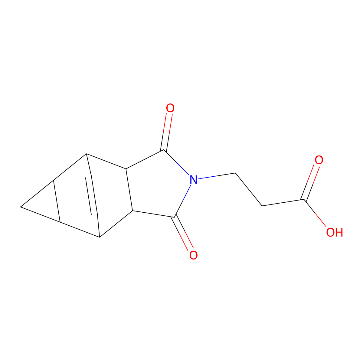 3-(1,3-dioxooctahydro-4,6-ethenocyclopropa[f]isoindol-2(1H)-yl)propanoic acid molecular structure, CAS 436811-18-6