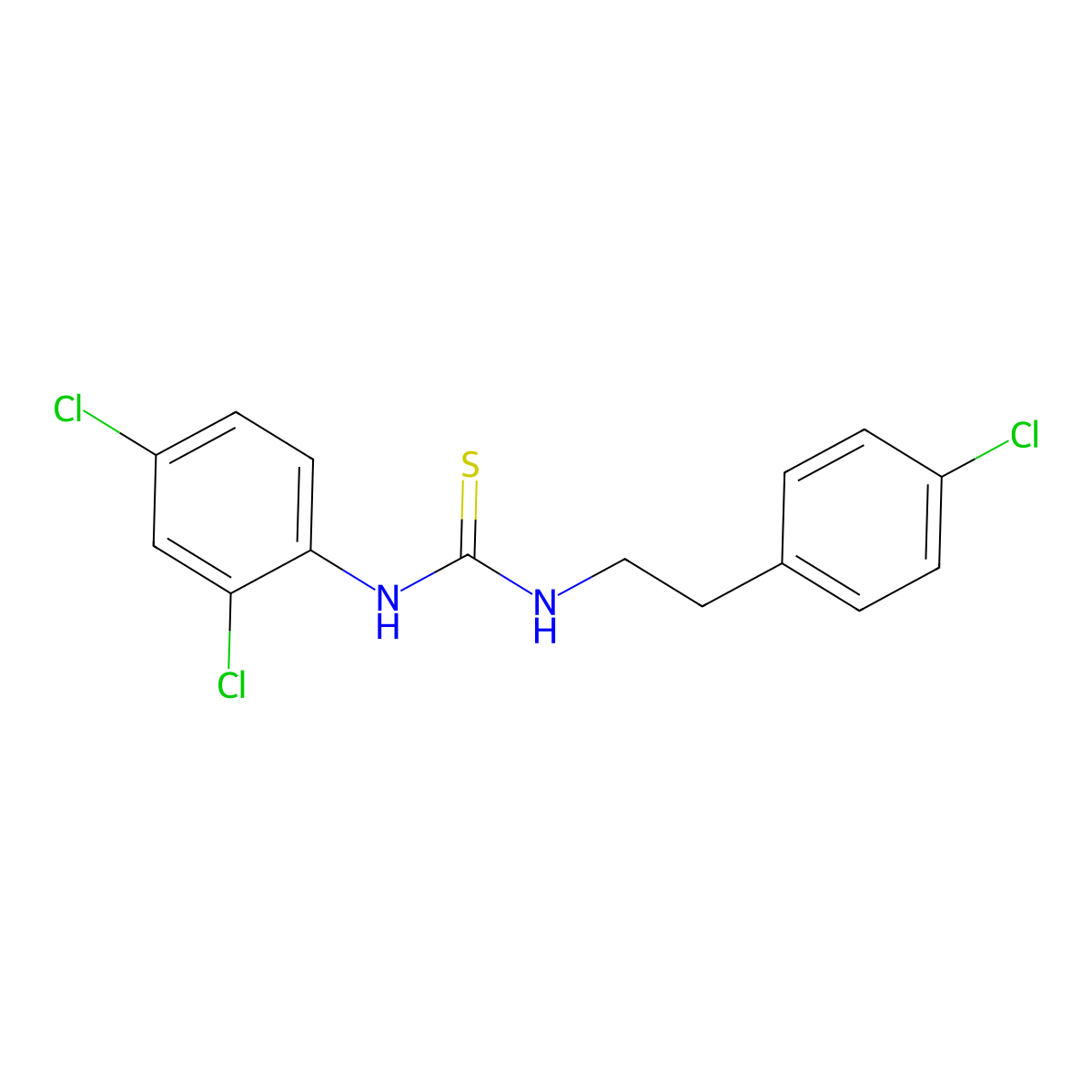 1-[2-(4-Chlorophenyl)ethyl]-3-(2,4-dichlorophenyl)thiourea molecular structure, CAS 436825-03-5