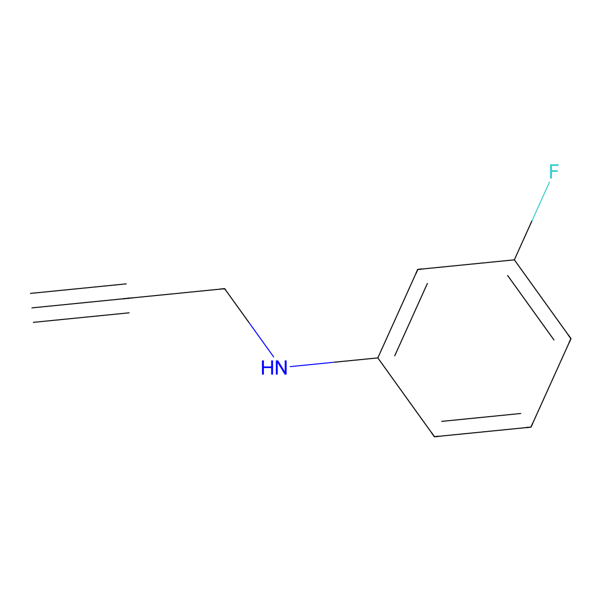Benzenamine, 3-fluoro-N-2-propynyl- molecular structure, CAS 436849-26-2