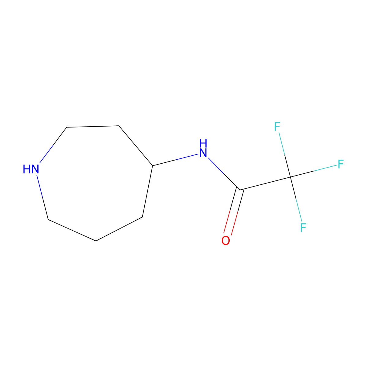 N-(azepan-4-yl)-2,2,2-trifluoroacetamide molecular structure, CAS 436852-22-1