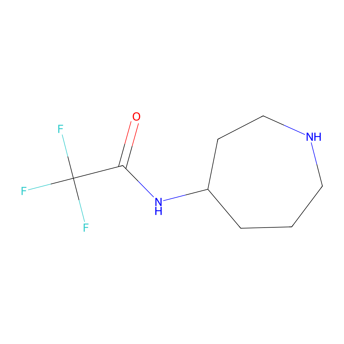 N-(azepan-4-yl)-2,2,2-trifluoroacetamide molecular structure, CAS 436852-22-1